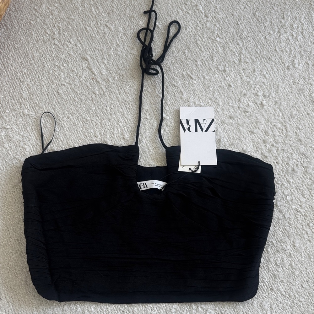 Zara Elegant Black Strapless Top size M, never worn